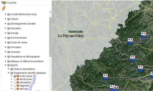 Mise en place de Géosport pour le Conseil Général de l'Ardèche