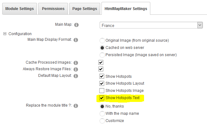 MapMaker Settings